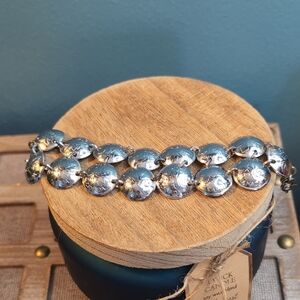 Vtg One HANDED Clasp Canadian Coin Bracelet